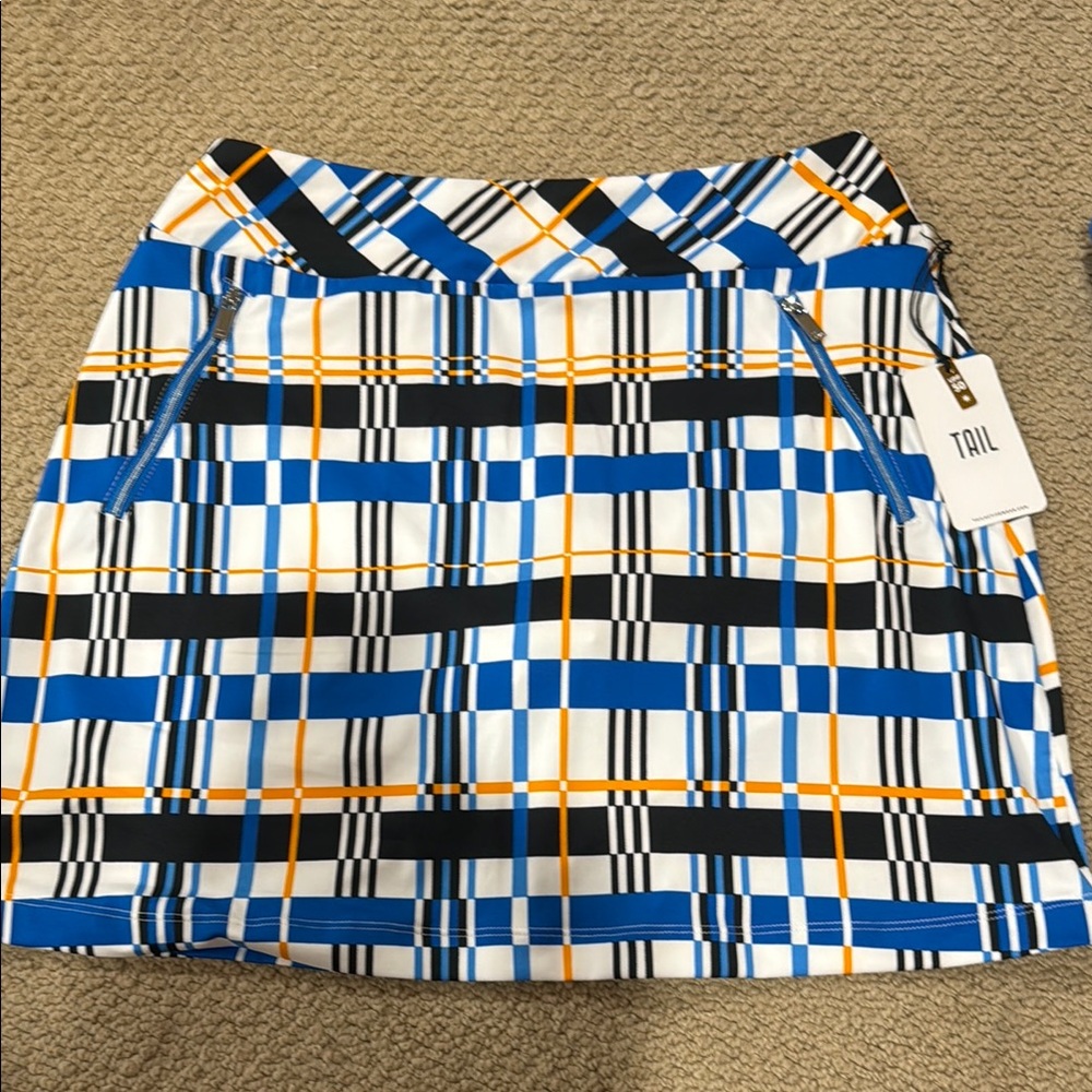Tail Blue Black A-Line Mini Skirt
